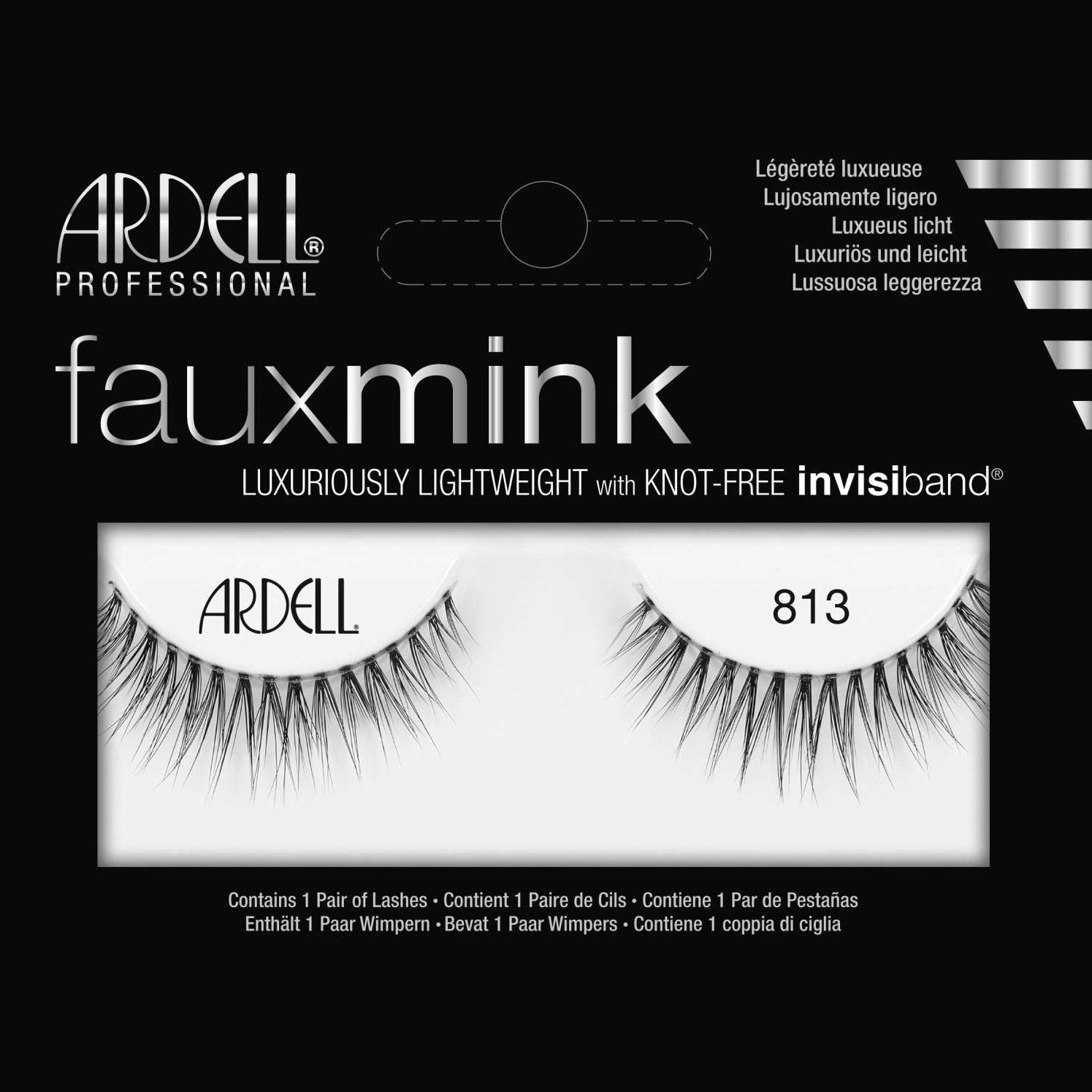 Ardell Faux Mink Luxuriously Lightweight With Invisiband 813 Ardell Faux Mink Luxuriously Lightweight With Invisiband 813