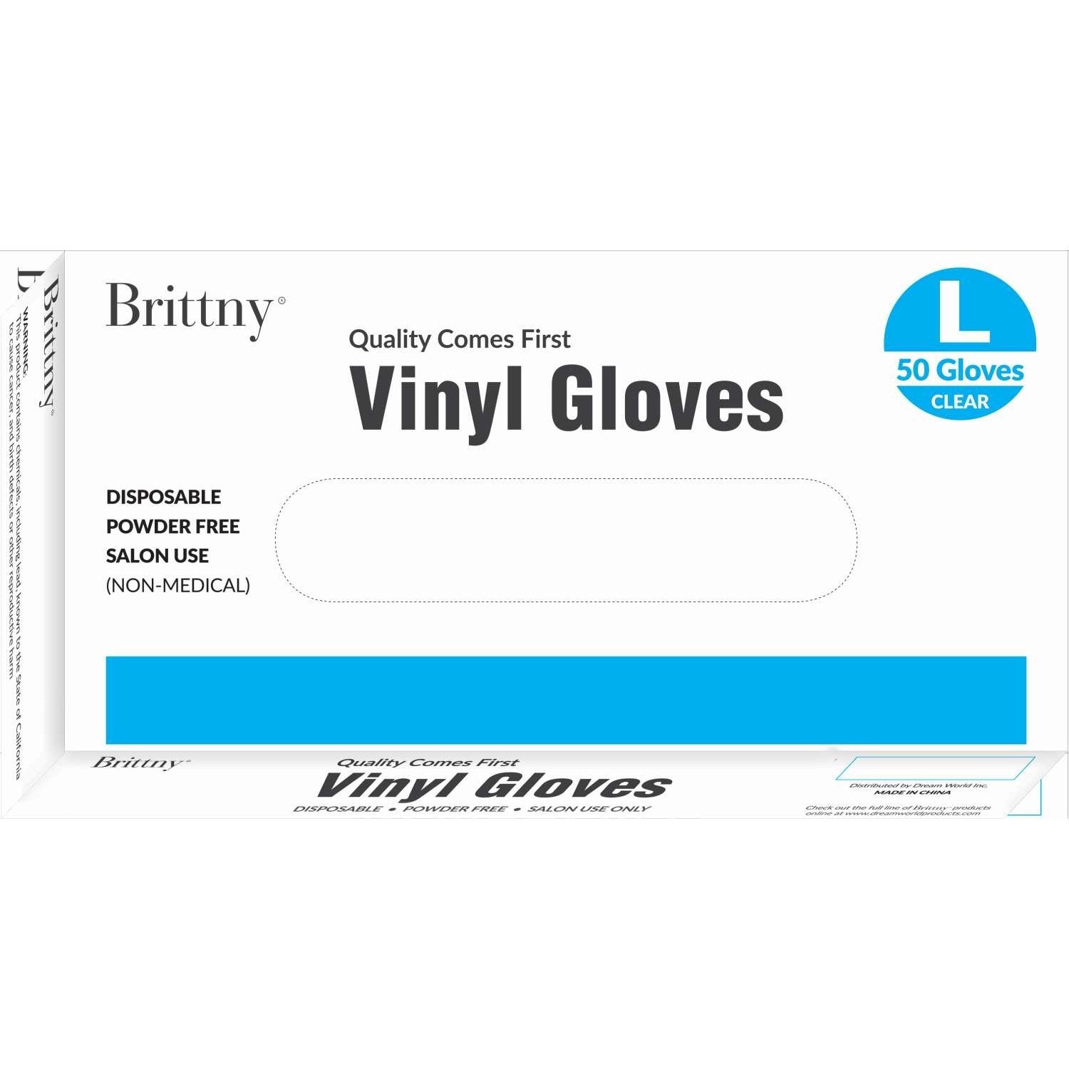 Brittny Vinyl Gloves 50Piecesbox Large Brittny Vinyl Gloves 50Piecesbox Large