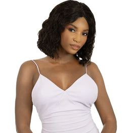 Bare Beauty - Human Hair Wig With 13 Inch X 4 Inch Free Part Hand-Tied Lace Front Wig Loose Wave - #Natural Color