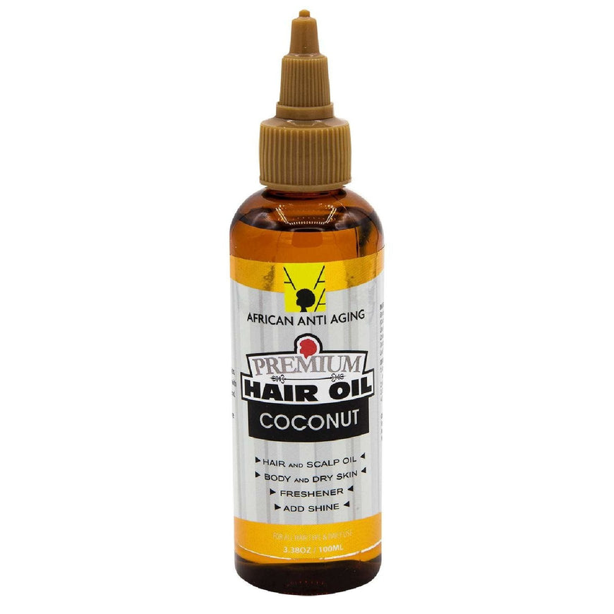 African Anti Aging Premium Hair Oil Coconut 3.38 Oz