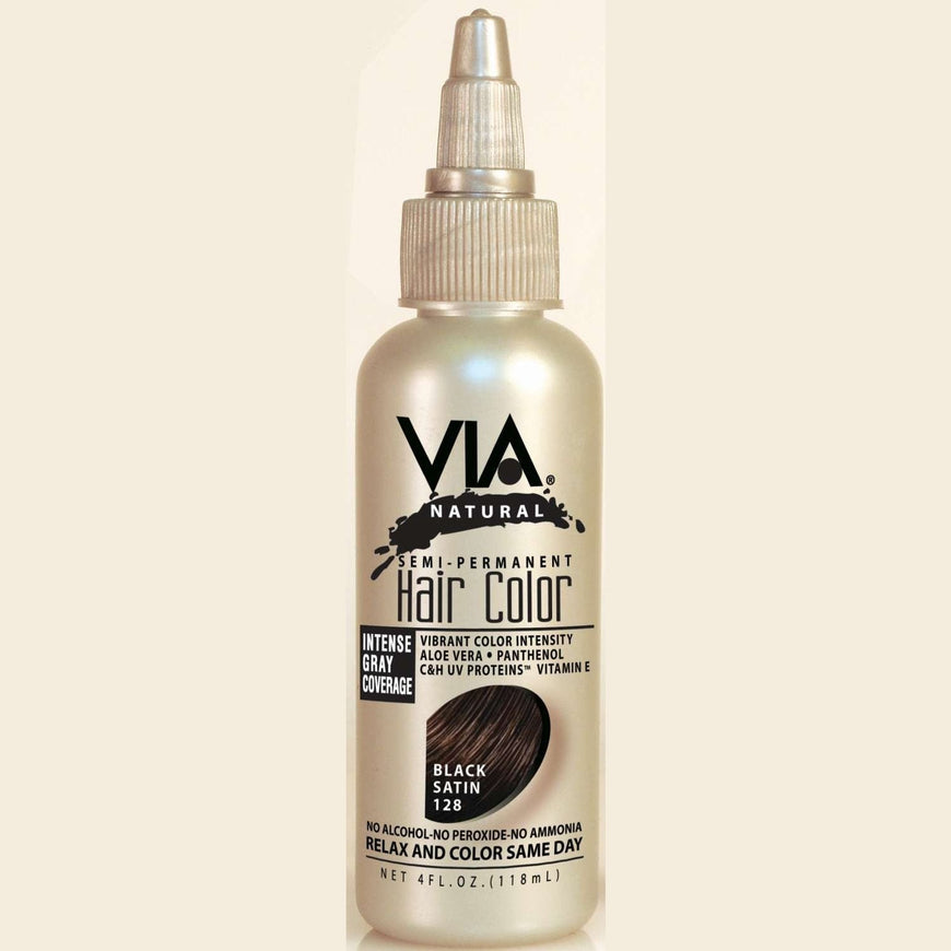 Via Natural Hair Color 128 Black Satin